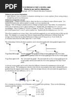 Unit 3 Motion Notes