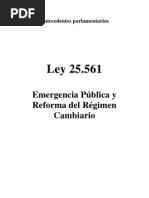 Ley 25.561. Antecedentes Parlamentarios. Argentina