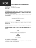 Reglamento A La Ley de Carrera Docente y Escalafon Del Magisterio