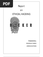 On Ethical Hacking: Prepared By:-Bhargav Dabhi (090010107040)