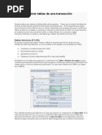 Cómo Encontrar Tablas de Una Transacción