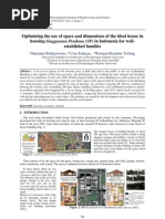 Optimizing The Use of Space and Dimensions of The Ideal House in Housing Singgasana Pradana (SP) in Indonesia For Well-Established Families