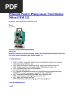 Petunjuk Praktis Penggunaan Total Station Nikon DTM 322