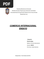 Ensayo Comercio Internacional 151012