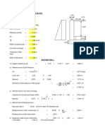 Design of Backing Wall & Bed Block