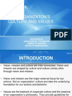 The Organizaton's Culture and Values