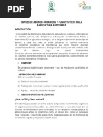 Empleo de Abonor Orgánicos y Fungistaticos en La Agricultura Sostenible