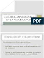 Desarrollo Psicosocial en La Adolescencia