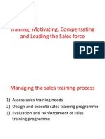 Training, Motivating, Compensating and Leading The Sales Force