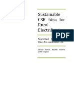 Sustainable CSR Idea For Rural Electrification