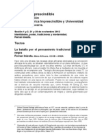 Textos de Referencia de Las Sesiones 1 y 2 "Identidad, Tradición e Historia en África Una Reflexión Sobre La Peculiaridad Africana" de Ferrán Iniesta I Vernet