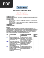 Btec First Certificate in Sport Unit 6 - Practical