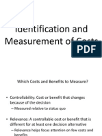 Identification and Measurement of Costs