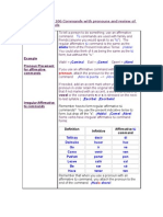 Cornell Notes Commands With Pronouns and Review of Informal Commands