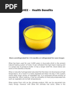 GHEE - Health Benefits