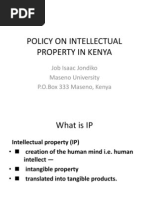 Policy On Intellectual Property in Kenya