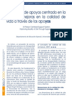 Un Sistema de Apoyos Centrado en La Persona. Mejoras en La Calidad de Vida A Través de Los Apoyos.