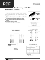 Octal 3-State Noninverting Buffer/Line Driver/Line Receiver: SL74LS244