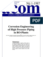 Acom87 - 1 Corrosion Engineering of High Pressure Piping in RO-Plants