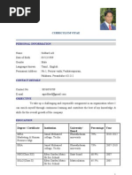 Personal Information: Curriculum Vitae