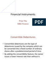 Financial Instruments: Priya Tiku MBA-Finance