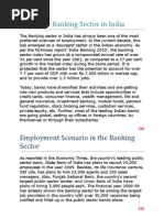 Employment Scenario in The Banking Sector