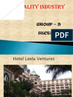 Hospitality Industry: Group - 9 Section - B