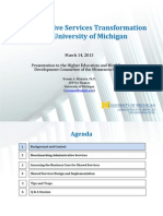 Administrative Services Transformation at The University of Michigan