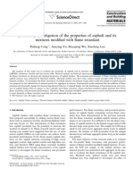 Laboratory Investigation of The Properties of Asphalt and Its Mixtures Modified With Ame Retardant