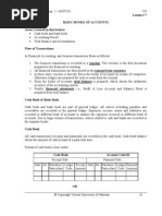 Lesson # 7 Basic Books of Accounts Areas Covered in This Lecture