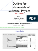 Outline For Fundamentals of Statistical Physics