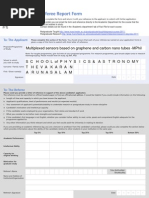 Referee Report Form: Multiplexed Sensors Based On Graphene and Carbon Nano Tubes - Mphil