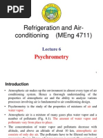 Refrigeration and Air-Conditioning (Meng 4711) : Psychrometry