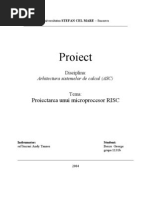 Proiect: Proiectarea Unui Microprocesor RISC