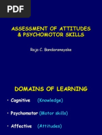 Assessment of Psychomotor, Perceptual and Attitudinal Skills, Including Checklists and Rating Scales