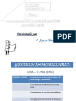 Curso de Gestion Inmobiliaria Contenido