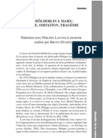 Lacoue-Labarthe, Philippe - de Hölderlin À Marx PDF