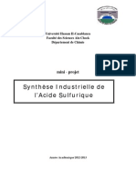 Synthèse de L'acide Sulfurique