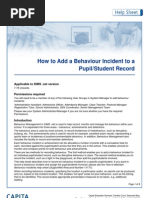 How To Add A Behaviour Incident To A Pupil Student Record