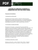 Programa Catedra Analisis Economico y Financiero Perez Enrri