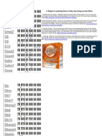 CM C7 Cm7 Cmaj7 C6 C9 C13 Csus2 Csus4 Cdim Cdim7 Caug: Piano Chord Chart C