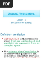 Natural Ventilation: Lesson - 7 Env - Science For Building