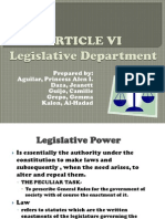 Article Vi Philippine Constitution (Legistative Department)