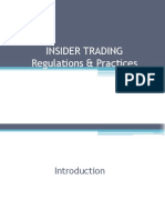 Insider Trading Regulations & Practices