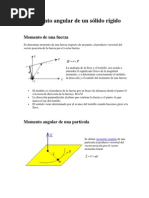 Momento Angular de Un Sólido Rígido