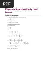 Polynomial Approximation by Least Squares: Distance in A Vector Space