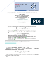 Inequalities For Chains of Normalized Symmetric Sums