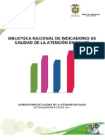 Biblioteca Nacional de Indicadores de Calidad en Salud - BNI Enero 2011