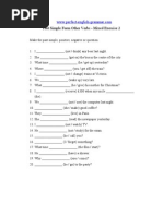 Past Simple Form With Other Verbs Mixed Exercise 2