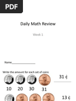 Daily Math Reviewmoney